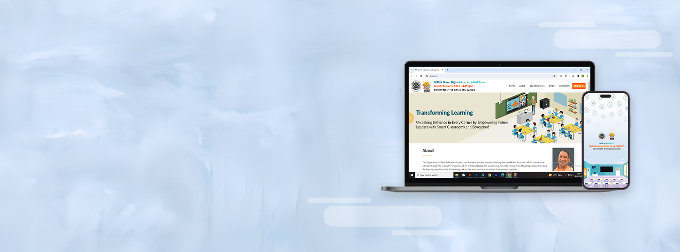 In our commitment to advance education, we've crafted the ‘NIPUN Bharat Portal’ and ‘NBDIUP site readiness app’ for the Department of Basic Education, UP with the aim to revolutionise education in UP by facilitating the establishment of Smart Classrooms and cutting-edge ICT Labs.